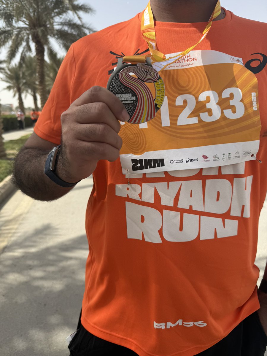 binjafnan's tweet photo. Half marathon 21 km ✅ https://t.co/hMDk1oFUTD