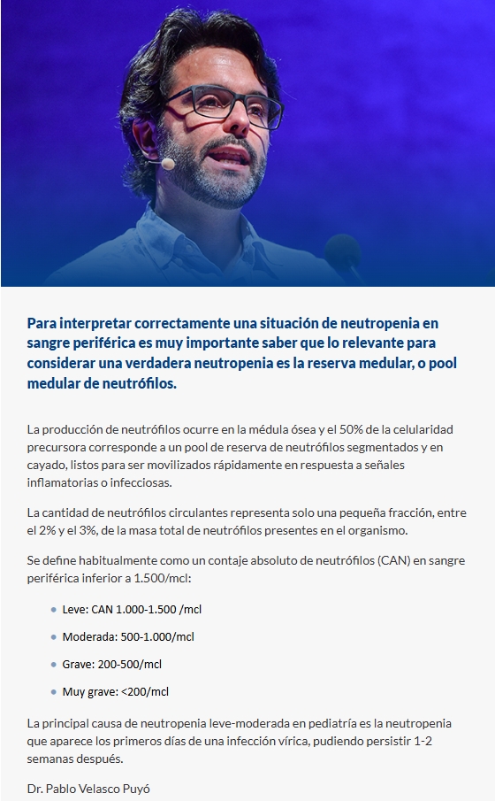 GRINDOPE's tweet image. 🧪La cantidad de neutrófilos circulantes representa solo una pequeña fracción, entre el 2% y el 3%, de la masa total de neutrófilos presentes en el organismo (Dr.Pablo Velasco)
➡️Lo aprendimos en el Grindope 2025
📍 Te esperamos en el #grindope2026 grindope.com