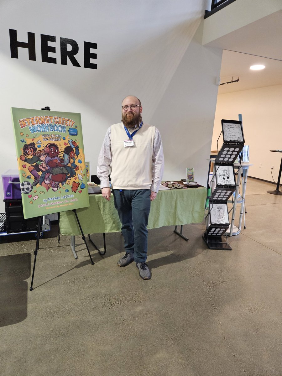 ECSupport_org's tweet photo. We’re having important conversations that help parents empower their tweens, promote safe online habits, and keep learning engaging and age-appropriate. Swing by to pick up your signed copy of the Internet Safety Workbook for Tweens and continue the conversation at home. https://t.co/wYAmvXQqgn