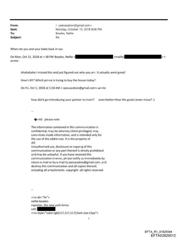 AdameMedia's tweet image. BREAKING: 🇺🇸 🇮🇱 BARRI WEISS CONNECTED TO EPSTEIN

Terrorist and murderess Bari Weiss who was installed to subvert CBS by Larry Ellison has been exposed in the Epstein files as her wife Nellie Bowles was a close friend of Jeffrey Epstein. 

The emails also show Bowles connected to…