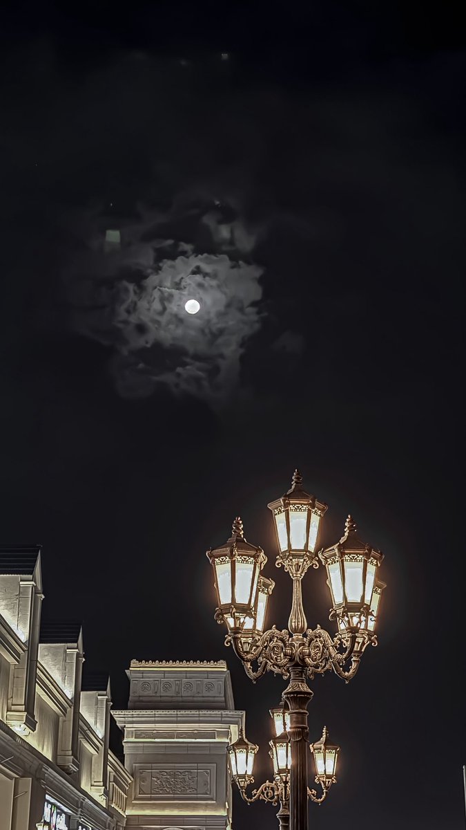 القمر شاهد
والنور هنا لا يضيء الطريق…
بل يفضح سكون القلب ✨

#خاطرة 
#تصويري