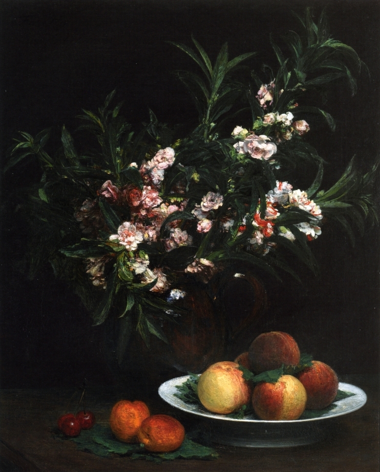 artistlatour's tweet photo. Still Life Impatiens, Peaches and Apricots #artbots #latour https://t.co/zPtUOedM0O