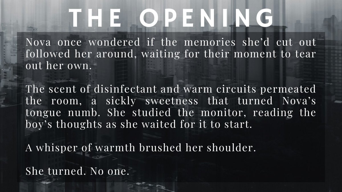 THE UNMAKING — 95k Upmarket Speculative Fiction

The Memory Police x Chain-Gang All-Stars

🧠 A memory technician that makes people forget. 
📺 A glitching stranger who remembers. 
🧪 A system that calls emotion error.

Full QuestPit thread below 👇 
#QuestPit #A #Q #LF #S