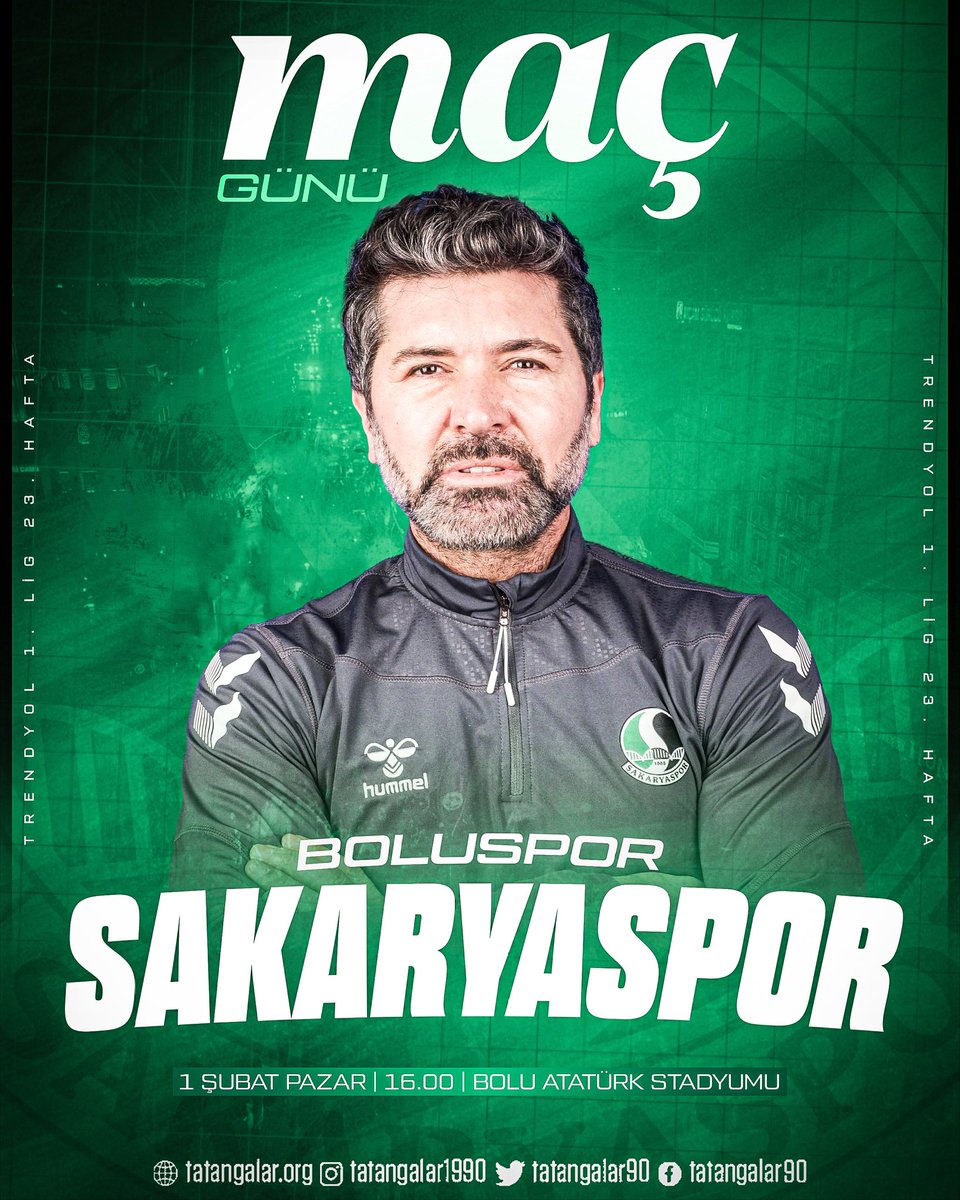 Bugün Günlerden Sakaryaspor!

⚽ Trendyol 1. Lig 23. Hafta
🆚 Boluspor
🕖 16.00
🏟️ Bolu Atatürk Stadyumu
📺 TRT Spor, beIN SPORTS 2
#BOLvSAK • #BizBuradayız