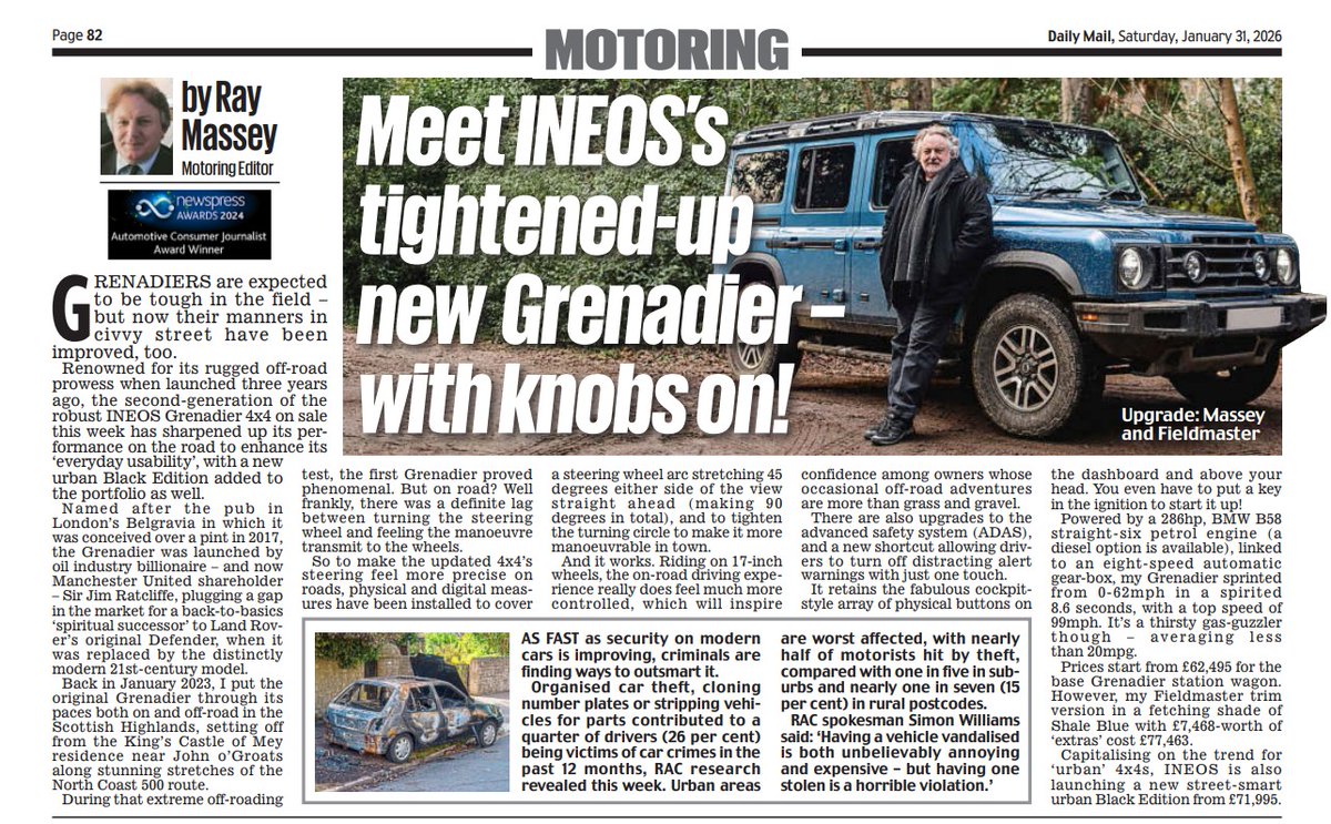 raymasseytweets's tweet image. Why your car is at increasing  risk from organised hi-tech criminal gangs. Research by @TheRAC_UK 
Read my report @DailyMailUK @DailyMailUK 
#motoring #crime #cars 
@Rhodos @RACPress @usernamefree