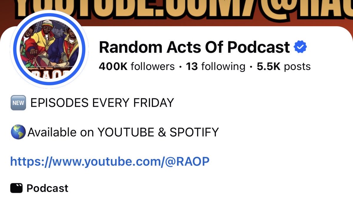 Random Acts Of Podcast tweet media