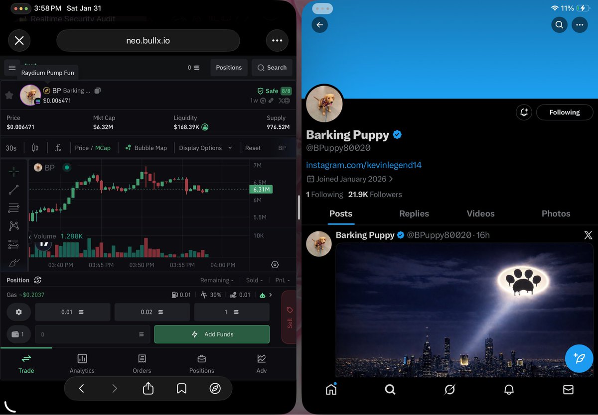cryptojessie0's tweet photo. Should I get in on $BP or…….
🐕🐕 #BP #Barkingpuppy $BP $sol https://t.co/mEGMWWUBl6