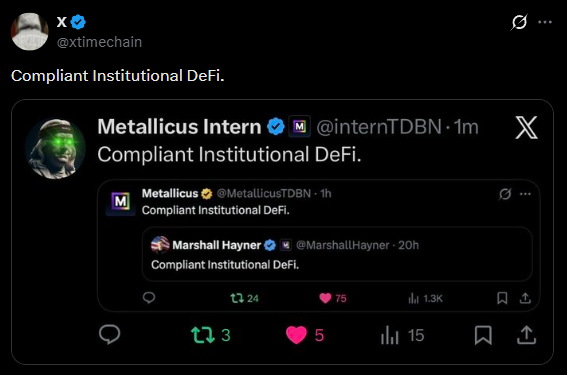 Compliant Institutional DeFi.