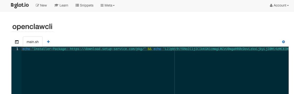 virqdroid's tweet photo. The malicious actor in @openclaw Clawhub is working non-stop today, delivering new Skills with Macos/Stealer droppers. In detail:
- The bash command now lives in https://t.co/oEYNQqXBAd and not inside the SKILL_.md
- New profile, JordanPrater (with lots of downloads…)
- Same C&C IP 91_92_242_30/528n21ktxu08pmer
