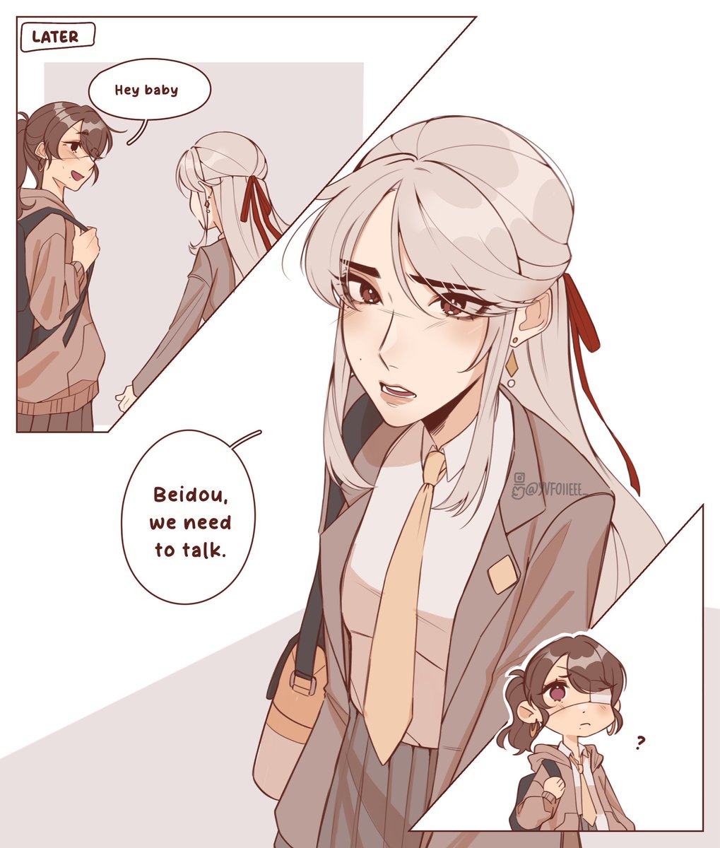 hs!beiguang au (8) [post confession] you’re hiding something from me >:/
#GenshinImpact #beiguang