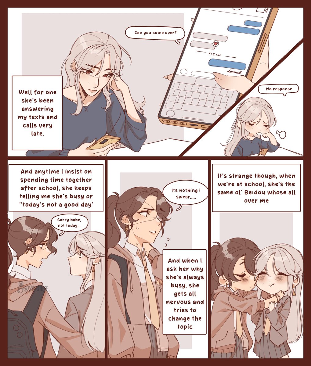 yvfoiieee_'s tweet photo. hs!beiguang au (8) [post confession] you’re hiding something from me >:/
#GenshinImpact #beiguang https://t.co/Chk1FuYAYj