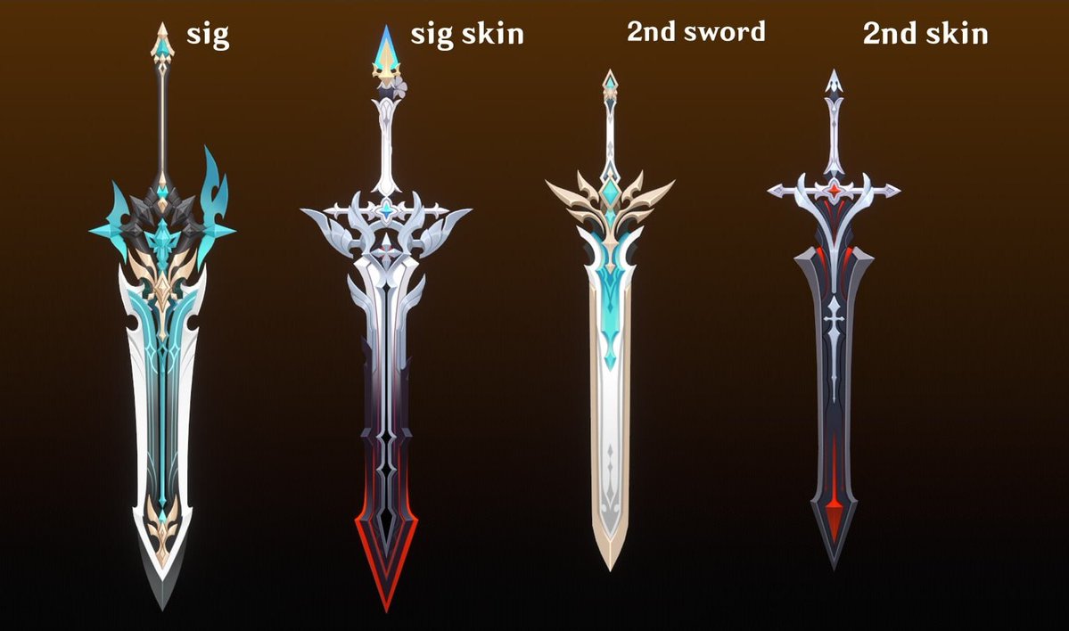 AboutNodKrai's tweet image. All Varka's weapons 

Via Hiragara
#GenshinImpact