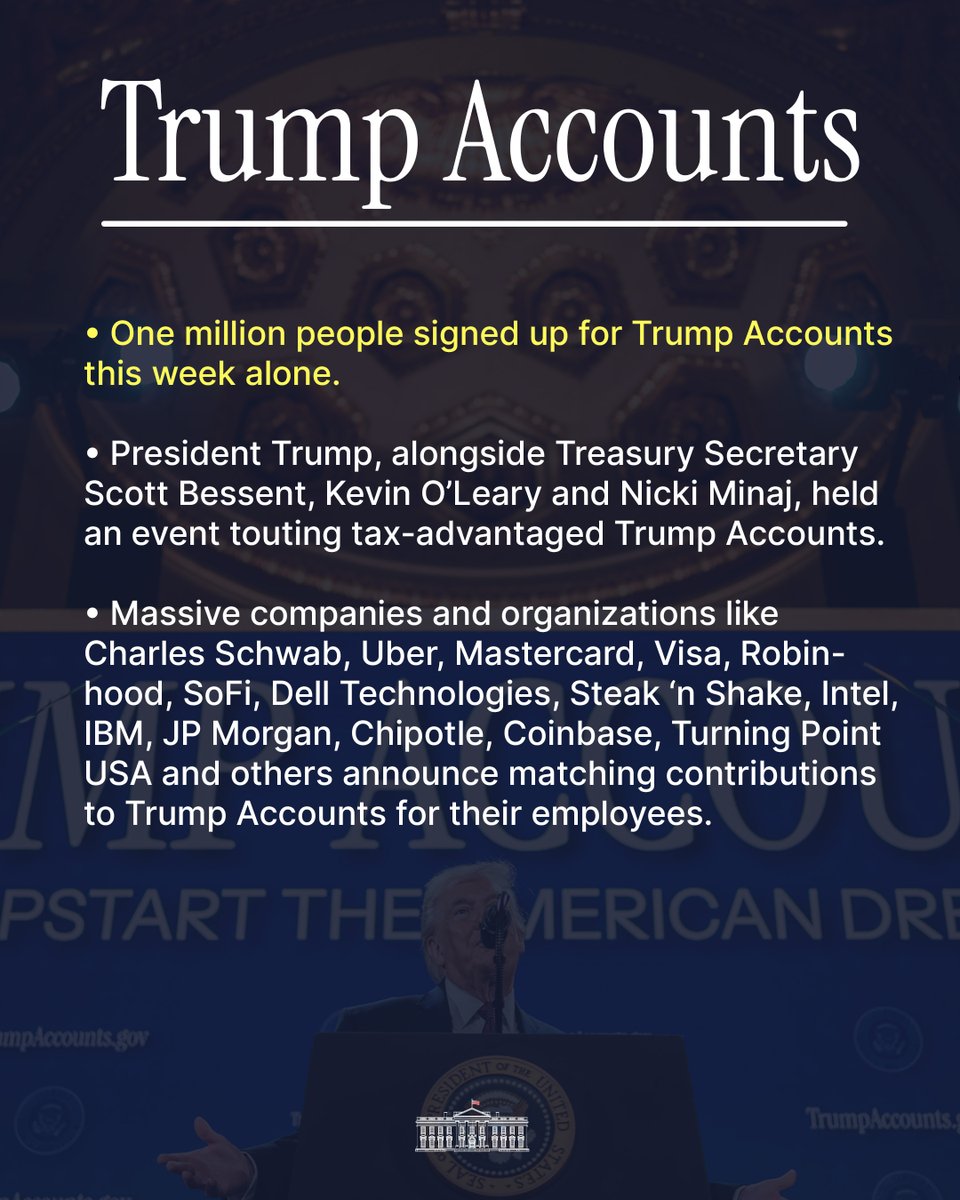 TRUMP ACCOUNTS.