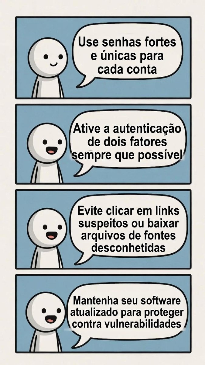 iasegbr's tweet photo. DICAS DE SEGURANÇA - O BÁSICÃO
#dica #cybersecurite #ia https://t.co/uTWXAmXg7Z