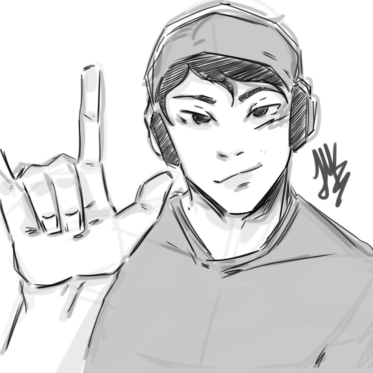 likedariius's tweet photo. Hoy tenia un gorrito puesto en el stream (porque mi pelo no me hacia caso) y alguien entro a charlar conmigo y me hizo este dibujo! <3 https://t.co/yAZ2Mfy61B