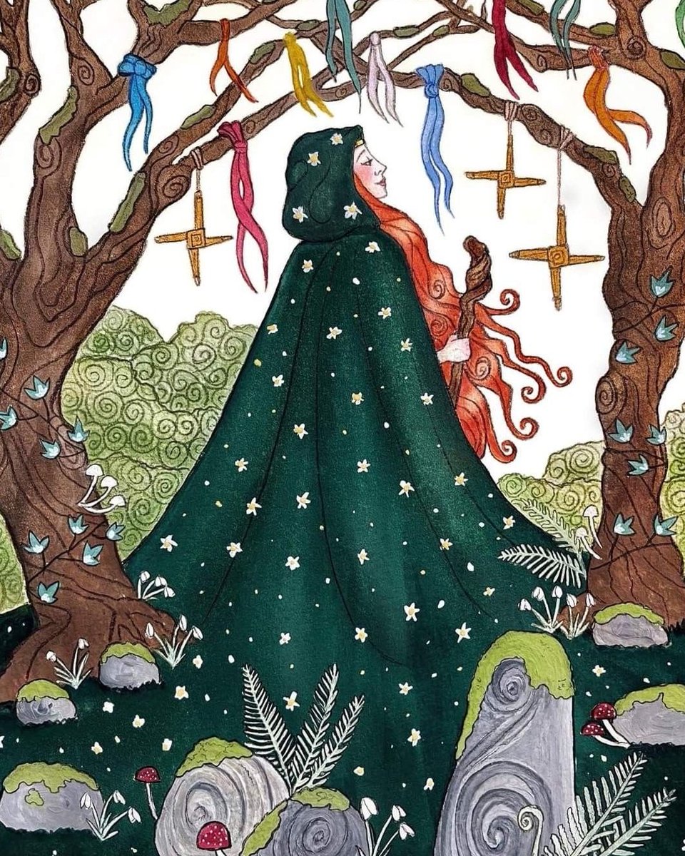 Brigid is known as a patroness of poets and creatives, Goddess of the forge and smithcraft, of fire, healing waters, prosperity, fertility, birth and fire. She was a healer, a warrior, and Goddess of inspiration.

Her feast day is celebrated on February 1st, coinciding with the