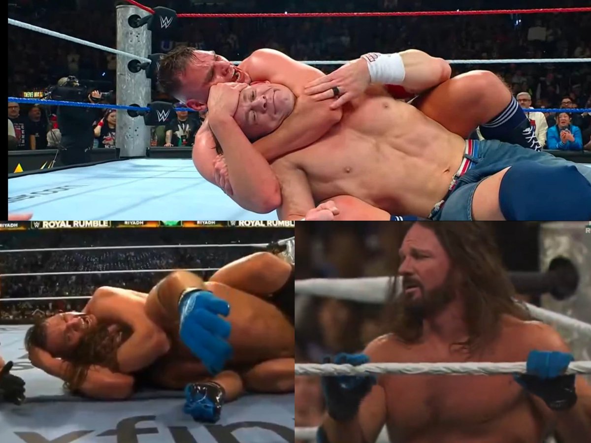 Raion74_'s tweet photo. It's pretty amazing how different the final moments of John Cena and AJ Styles careers were.

John Cena was preparing for this moment for the long time, he chose the date and knew it's coming. In the final seconds, he was ready for his career to be over and smiled while tapping out.

AJ Styles didn't want it to be his last match, he wasn't accepting that Gunther is actually gonna end his career. Styles was talking about farewell tour, facing his former rivals for the last time. He was desperate, he was fighting to the end and didn't give up. After the match, he was shocked and emotional, slowly realizing it's actually over.

Amazing storytelling #royalRumble