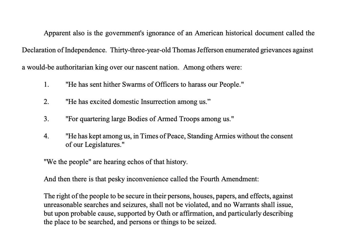 greg_price11's tweet image. A federal judge in Texas just ruled that 5-year-old Liam Ramos and his illegal alien father must be released from detention.

This is, without a doubt, the most ridiculous judicial ruling that we have seen during the Trump admin.

The judge cites Jefferson's list of grievances…