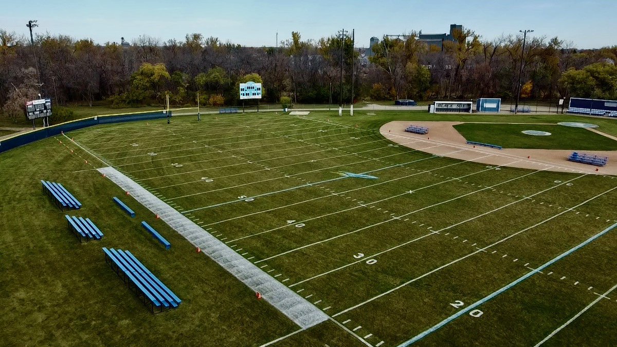 NDFBfields's tweet photo. Today's field brings us to the home of the back to back 9-Man State Champs: the New Rockford-Sheyenne-Maddock Rockets. The field gets used in the spring and summer for the Sheyenne-New Rockford Black Sox baseball team. Thanks to Coach Elliott Belquist for the beautiful pictures. https://t.co/4wmqQritb3
