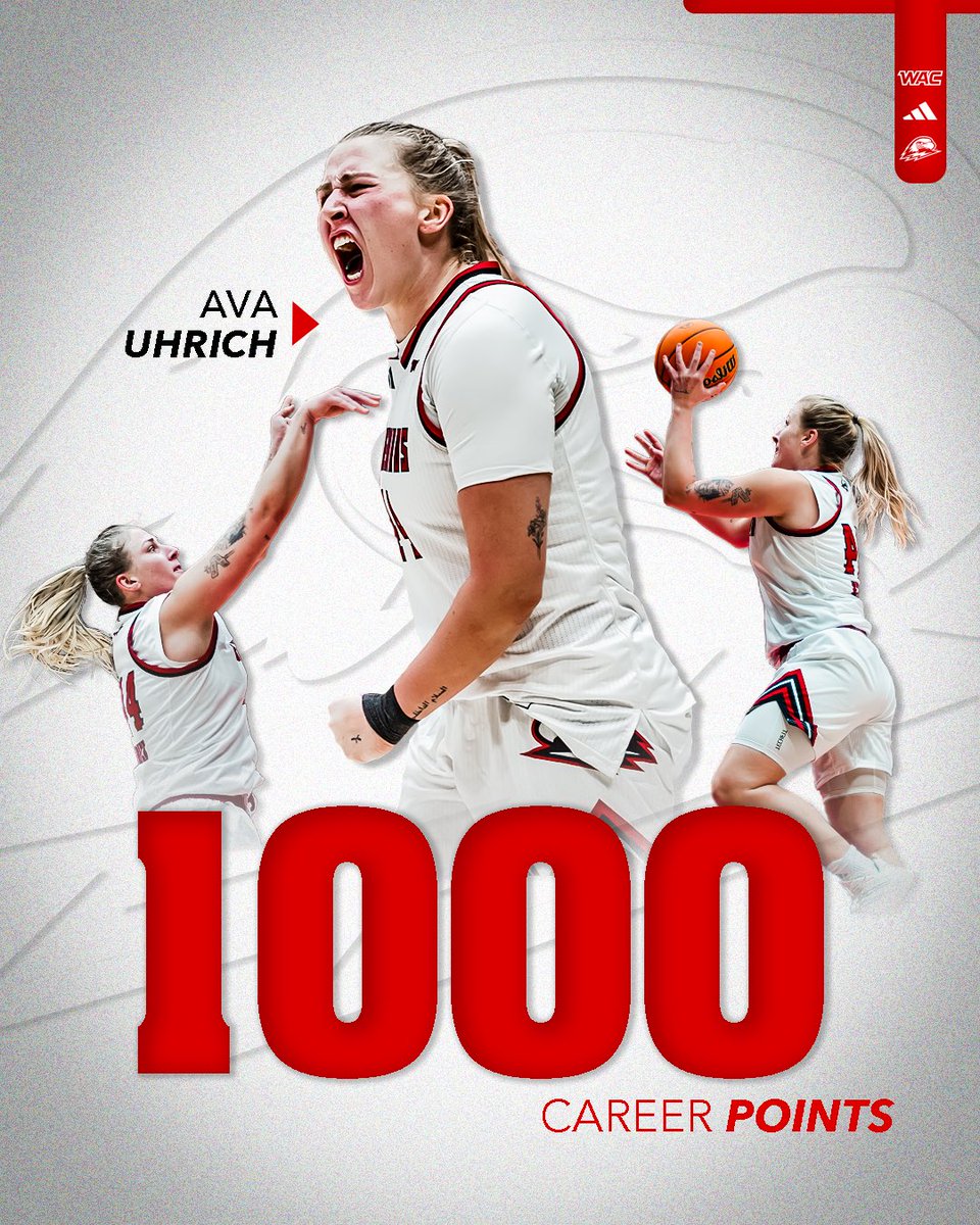 SUUWBasketball's tweet photo. Congrats Ava for making the 1000 career points club!! ⚡️🔥👏🏽

#TBirdNation ⚡️ #RaiseTheHammer https://t.co/qutk676axN