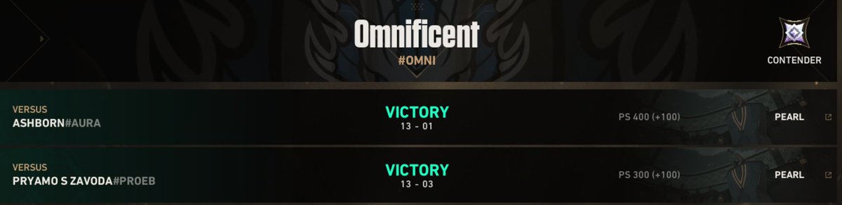 OMNI <a href="/Lost_Puppies/">Lost Puppies</a> has had a great week. 2-0 going 26-4 currently 7th in Contender East with missing first week.  

Proud of the kiddos, we move to the next week to keep dominating 💪 

"Keep your expectations low, and you will never be disappointed"