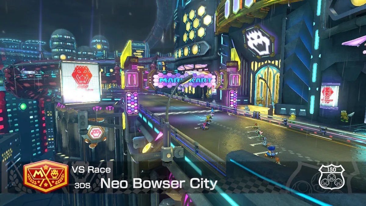 Checking out a new course
Ask receptionist if the track is creepy or wet
They don't understand
They laugh and say “it’s a good track sir”
Start a race
It's Neo Bowser City