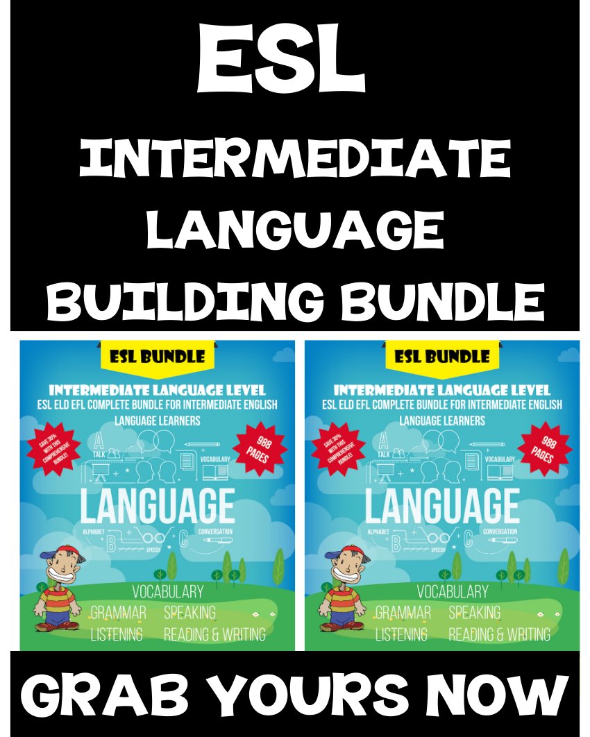 esleld's tweet photo. Looking for a ready-to-use elementary ESL intermediate curriculum, plans, and activities? This is a low-prep ELL curriculum focused on intermediate English learners.
https://t.co/Znl8uPLLrx https://t.co/gIyusu8oUO