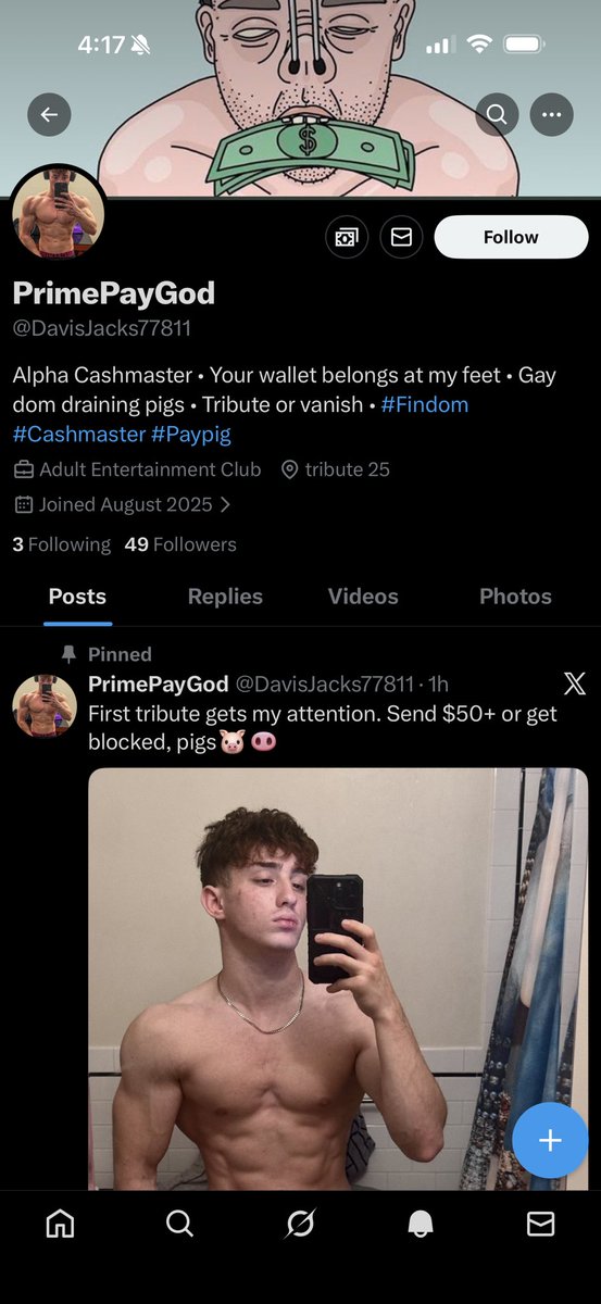 EnsQrq's tweet photo. Hi @CashToxk , someone impersonate your profile to $cam people!!
#FakeFindom —> @DavisJacks77811 ‼️
@findominfluence @TheOGsub @FindomDetective https://t.co/4tQr8LgB3X
