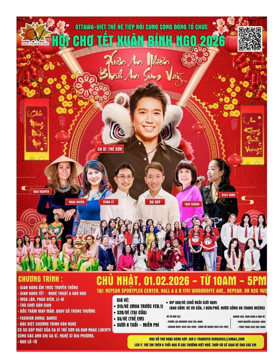 SOV_Ottawa's tweet photo. Vietnamese New Year celebrated tomorrow Feb 1, 2026 in Ottawa.

Location: Nepean Sportsplex, 1701 Woodroffe, 10am - 5pm. https://t.co/SMJri1lfUU