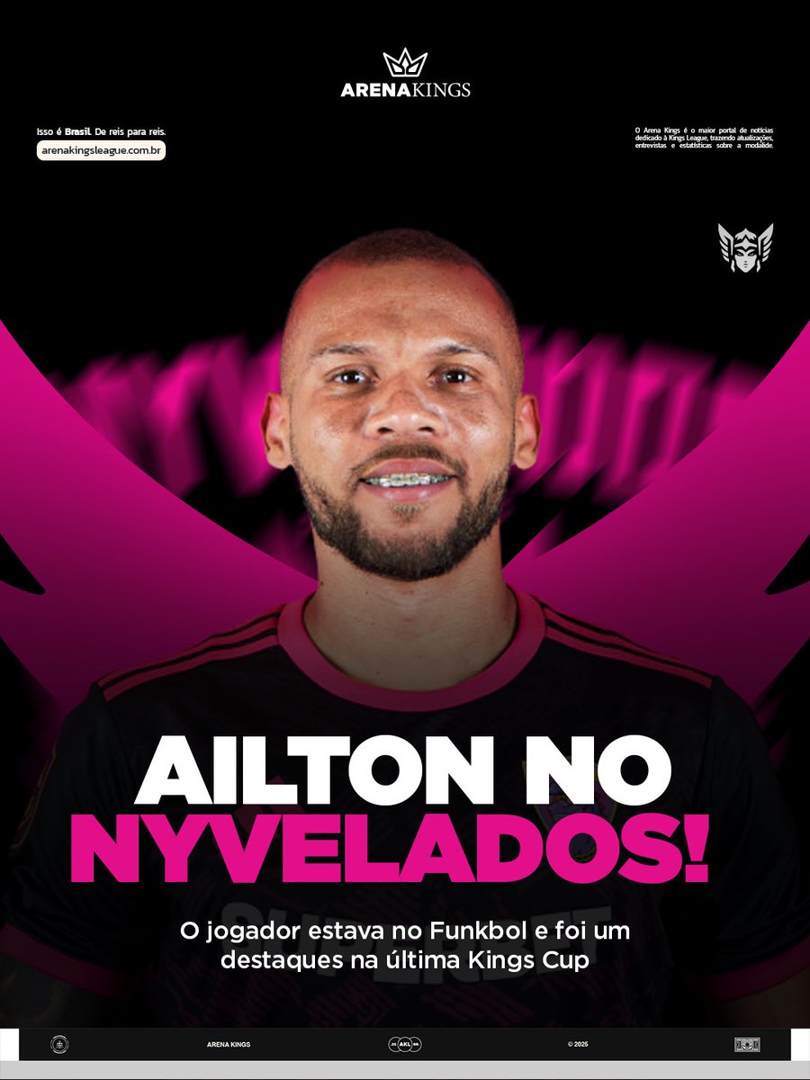 🚨 BOMBA NA KINGS!

Ailton, um dos destaques do Funkbol, está de saída para o Nyvelados! O jogador é um dos pilares do novo projeto do time da <a href="/NyviEstephan/">Nyvi Estephan 🎥🎮🎤</a> 

🗞️ @centralfunkbol