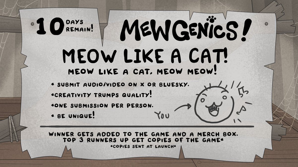 edmundmcmillen's tweet image. ITS TIME TO MEOW! submit your meows in video form! ( you dont need to be on the video if you dont want ) winner gets added to the game and gets stuff! runners up get codes! GL!