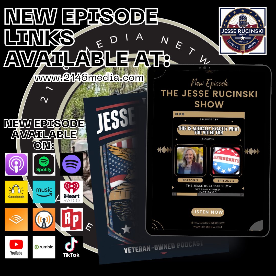 After yelling at <a href="/RiversidedotFM/">Riverside</a> for the first time in forever and editing it together old school, the new episode of The <a href="/JRucinskiShow/">The Jesse Rucinski Show</a> is here. All links on the website including the link to listen directly in the site.

2146media.com/the-jesse-ruci…

#Podcast #Veteran #USA #New