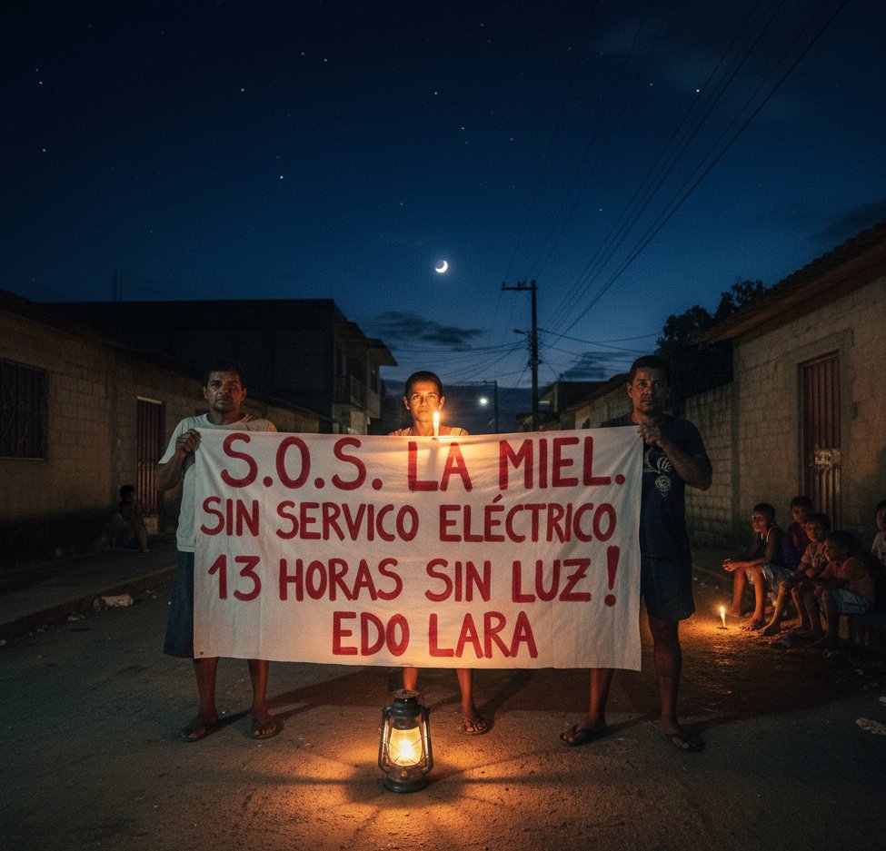 Edgar26Lucena's tweet image. SOS 🚨 Ya son 13 HORAS SIN LUZ en La Miel, Parroquia Gustavo Vegas León, Municipio Simón Planas #Lara. Sin respuesta oficial y bajo un calor insoportable. Exigimos el restablecimiento del servicio. @CorpoelecLara @delcyrodriguezv @gobernacionlara #SinLuz #SimónPlanas