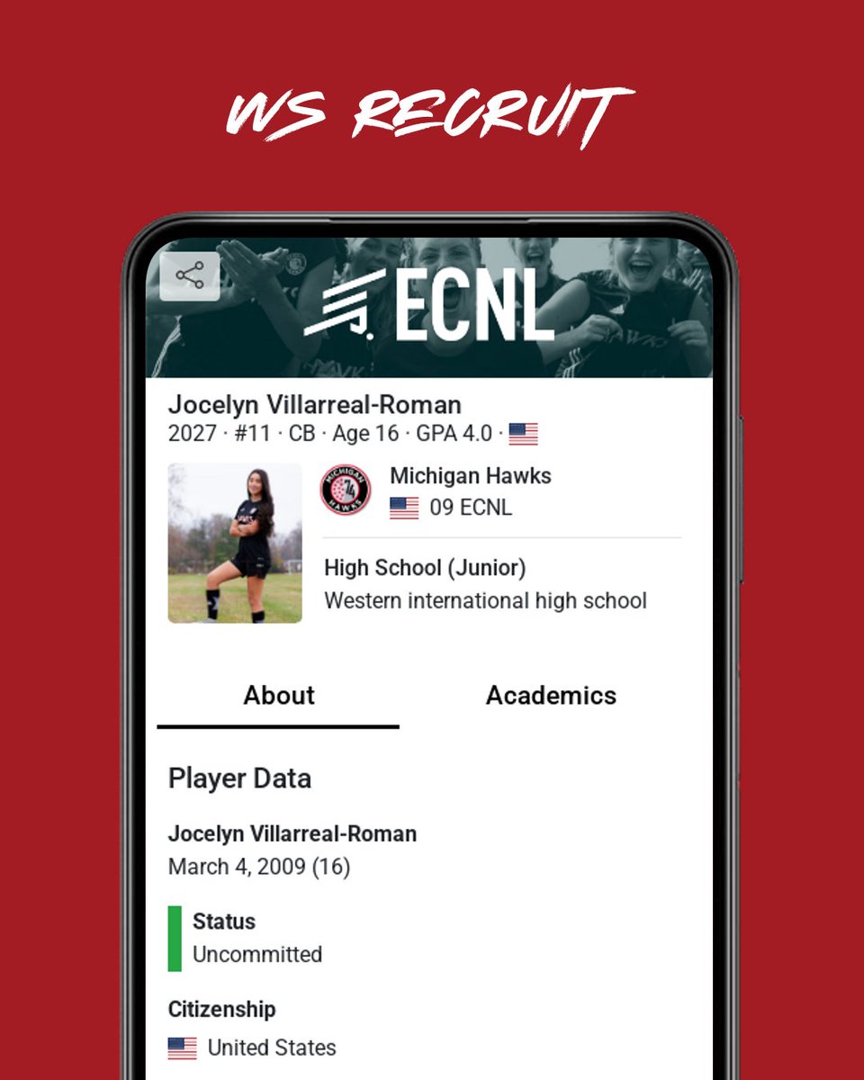 Internespo's tweet photo. 💥Player Spotlight: Jocelyn Villarreal-Roman

⚽️ 2027 · Center Back
🏟️ @MIHawks1974
📍 Livonia, Michigan

🔗 https://t.co/WY11Flj7Y9
•
•
•
•
#ncaa #naia #youthsoccer #collegesoccer #recruiting https://t.co/a24hX8M385
