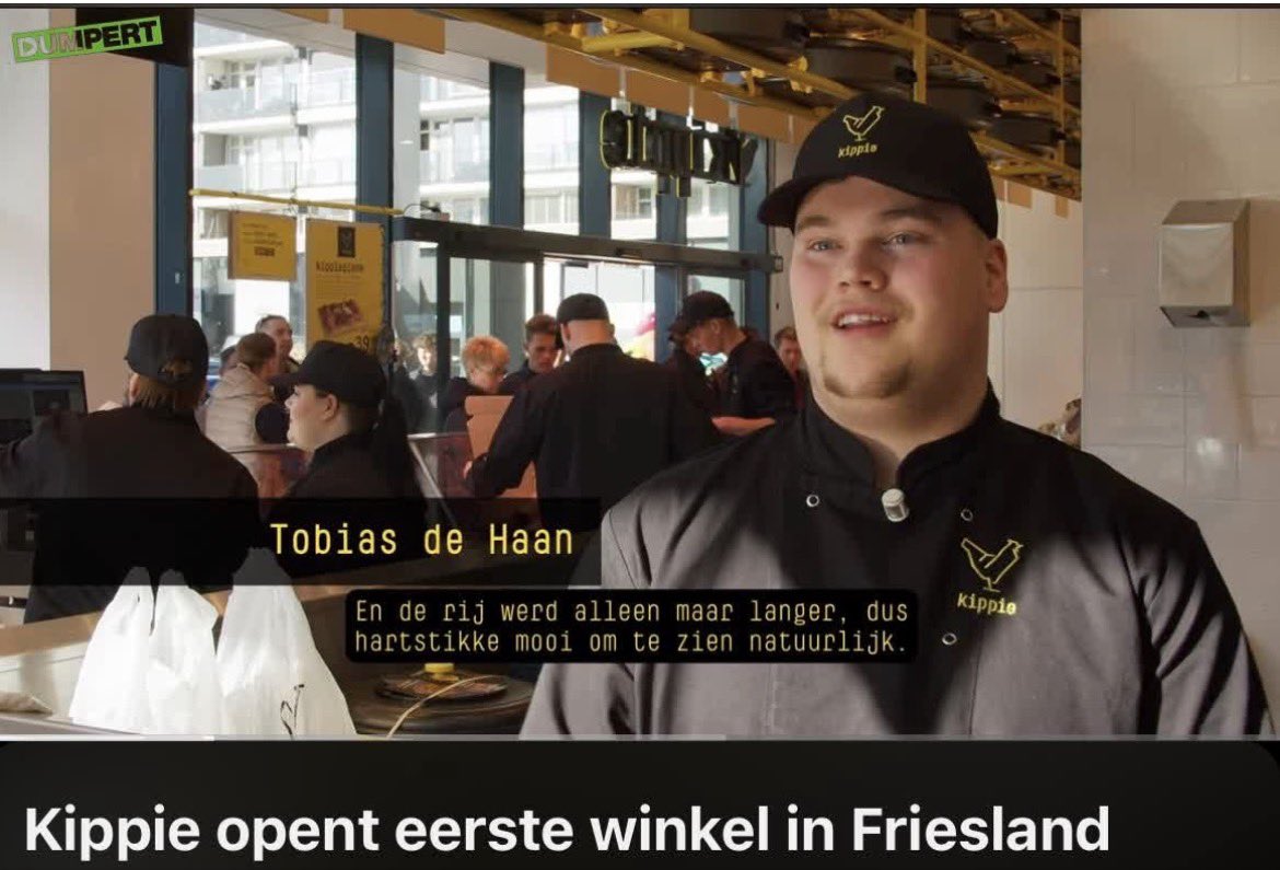 marcelvandenber's tweet image. Tobias de Haan werkt bij Kippie #logisch #aptoniem