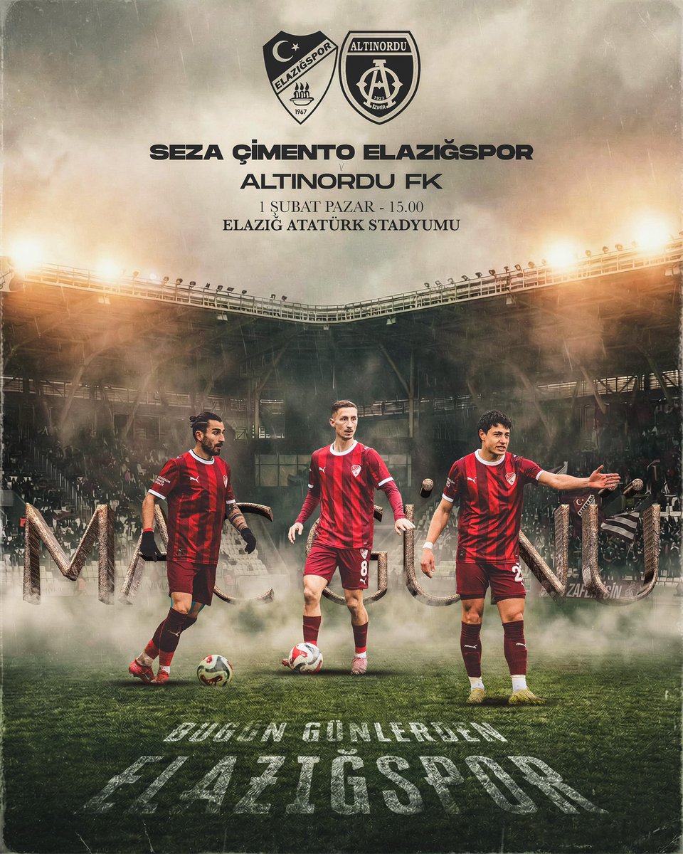 Elazığspor bu şehrin ortak değeri, ortak heyecanıdır.
Zor şartlara rağmen kulübümüzü ayakta tutan yönetimimize, teknik heyetimize ve sahada terinin son damlasına kadar mücadele eden futbolcularımıza destek olmak hepimizin sorumluluğudur.

Yarın saat 15.00’te Elazığ Atatürk