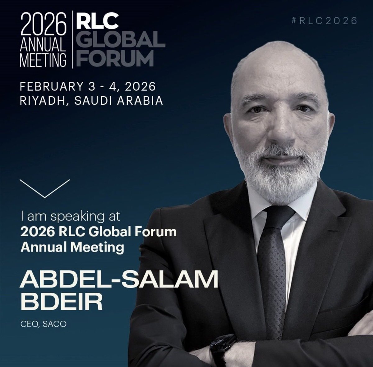 ASBdeir's tweet photo. Honored to speak at the 2026 RLC Global Forum in Riyadh on the Cross-Border Commerce Panel, together with Prince Waleed Bin Nasser Al Saud, Founder &amp; Chairman of Mukatafa. Grateful to have the discussion led by Cyrille Fabre, Senior Partner at Bain &amp; Company Middle East. https://t.co/17ElF1w74s