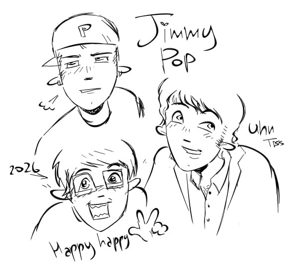 Karmancheegg's tweet photo. @jimmypop  little silly doodles that I made recently, Jimmy you’re the coolest!! :P https://t.co/s5b69vWTGI
