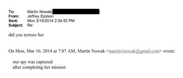 Jeffrey Epstein: “Did you torture her?”

Martin Nowak is a Havard professor.