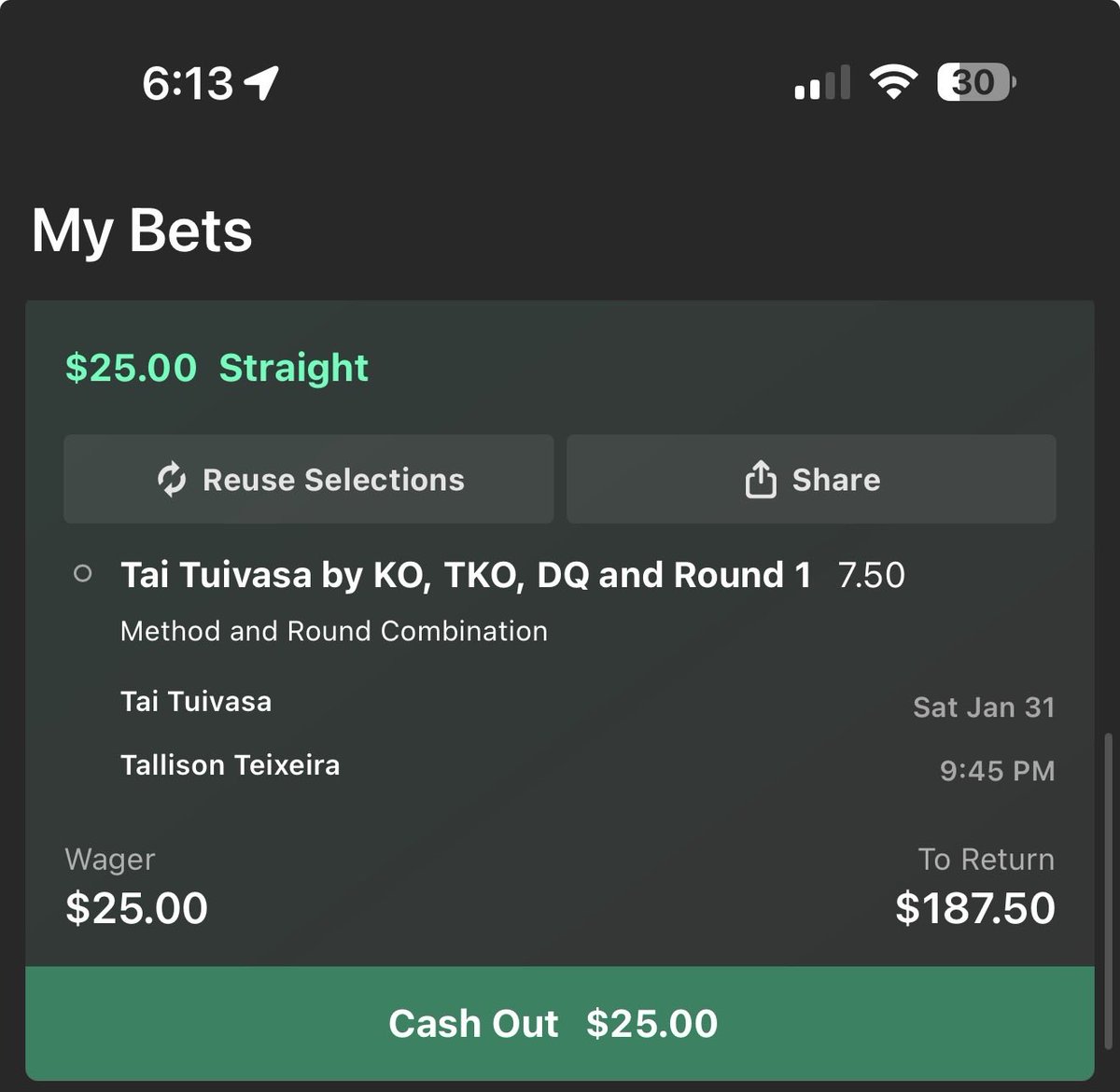 Throwing a Hail Mary here but I believe in tai #UFC325