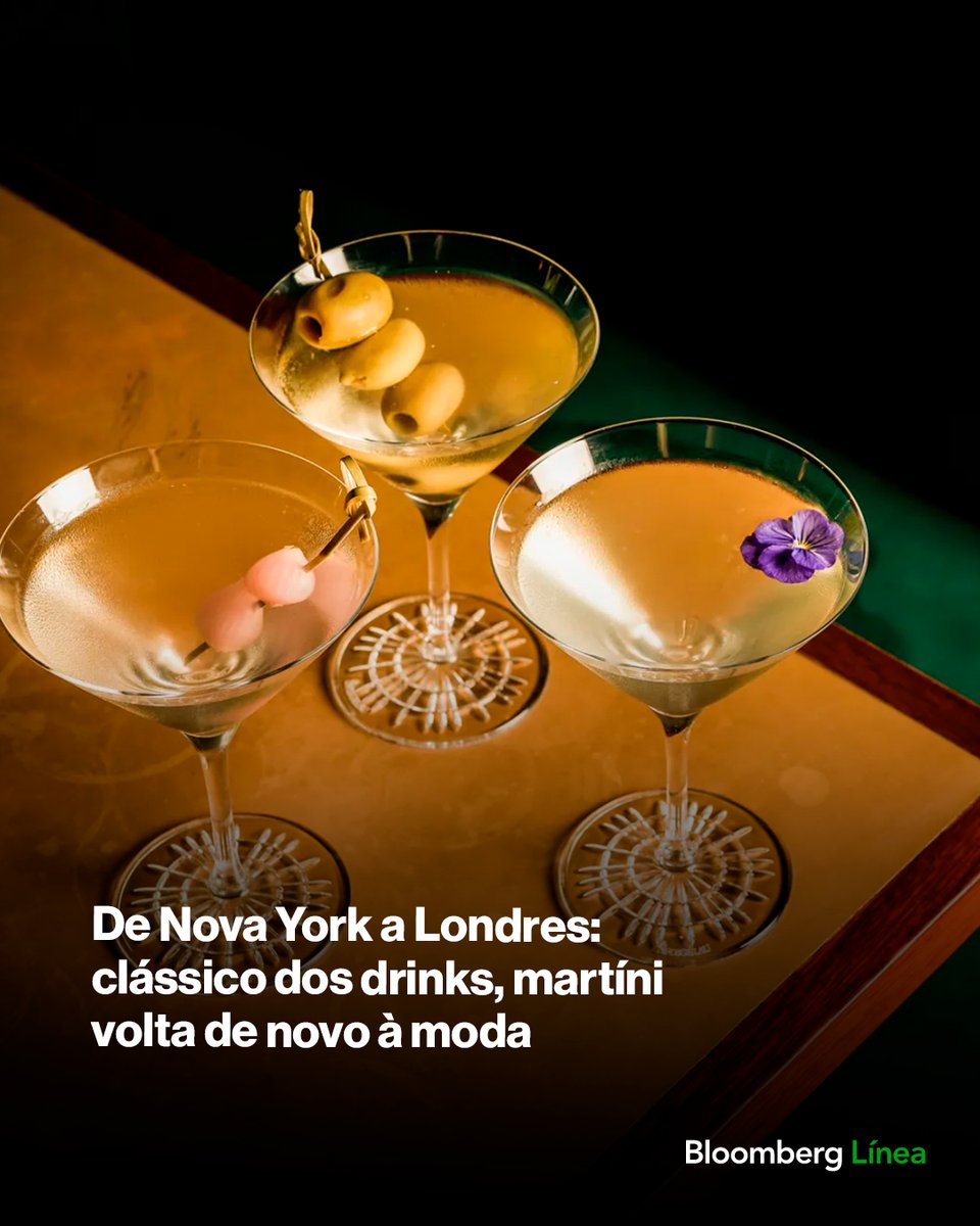 BloombergLineaB's tweet image. De Nova York a Londres: clássico dos drinks, martíni volta de novo à moda. Saiba mais: bit.ly/4alYOBr

#drink #novayork #londres #estilodevida