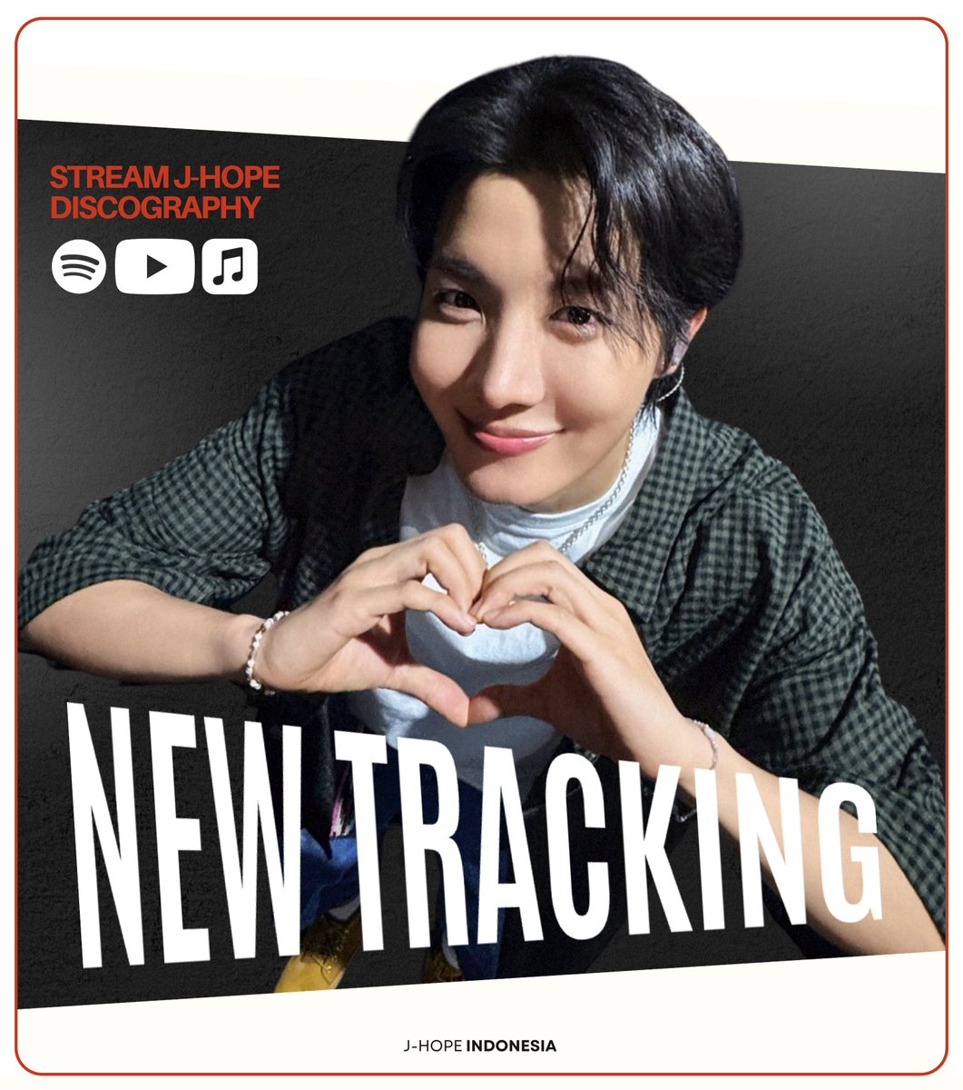 🔔 NEW TRACKING DAY
Time to stream #jhope discography!

Happy Hobiuary guys! 🥳
Setuju gak, kalau memasuki Hobiuari ini kita harus lebih semangat lagi streaming lagu-lagu j-hope? Yuk, tetap semangat dan konsisten streaming KIG

D-17 HOBIUARY
🎧 jhopeplaylist.carrd.co