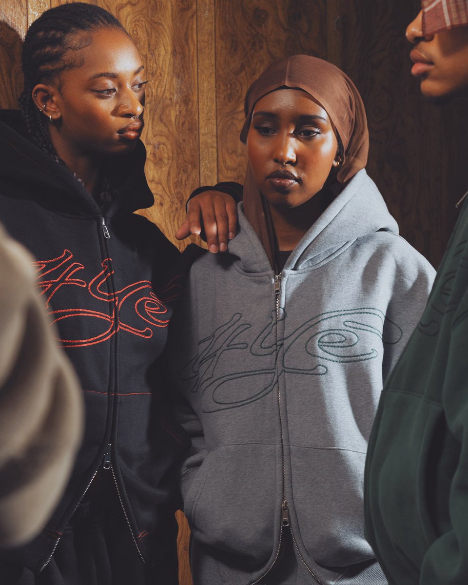 Irene wears the Signature Zip Hoodie and Pant in Black/Red. 

Explore more styles on 4YE.CA