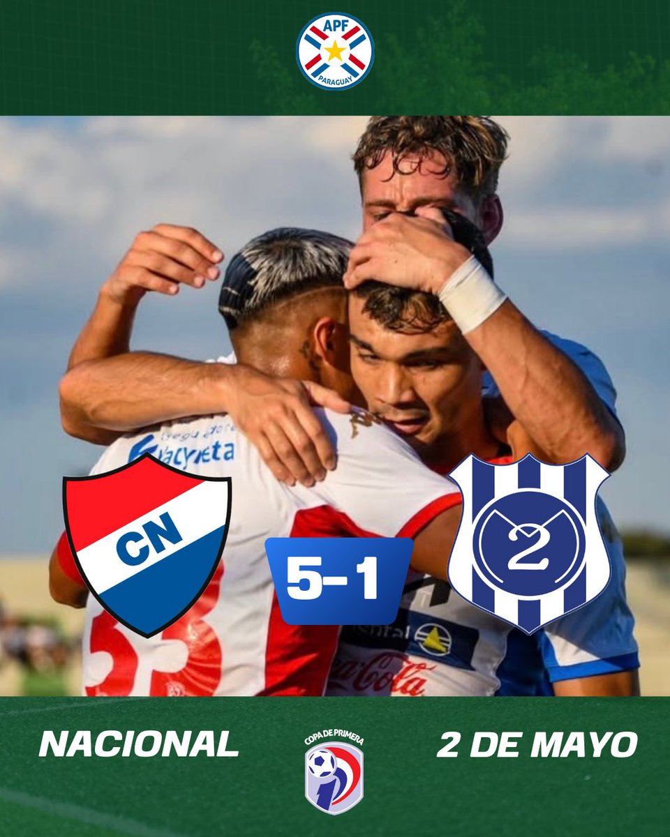 ¡Paliza total!
Nacional arrasó con 2 de Mayo, lo superó de principio a fin y lo plasmó sin discusión en el 5-1 final.
El equipo de Felipe Giménez manda en el Apertura: único puntero y puntaje perfecto (9).
¿Es candidato a quedarse con el Apertura 2026? 🏆