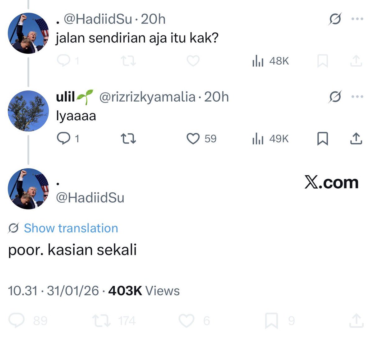 afrkml's tweet image. Guys, tetaplah jalan kaki meski dikatain KASIAN sm orang2 ga jelas! Wkwk

Percaya deh, tubuhmu akan berterima kasih &amp;amp; makin semangat menjaga kesehatan jantung pembuluh darah hanya dg kita rajin jalan kaki cepet.

Ga usah nunggu ditemenin, jalan aja sendiri. Semangat hidup sehat!