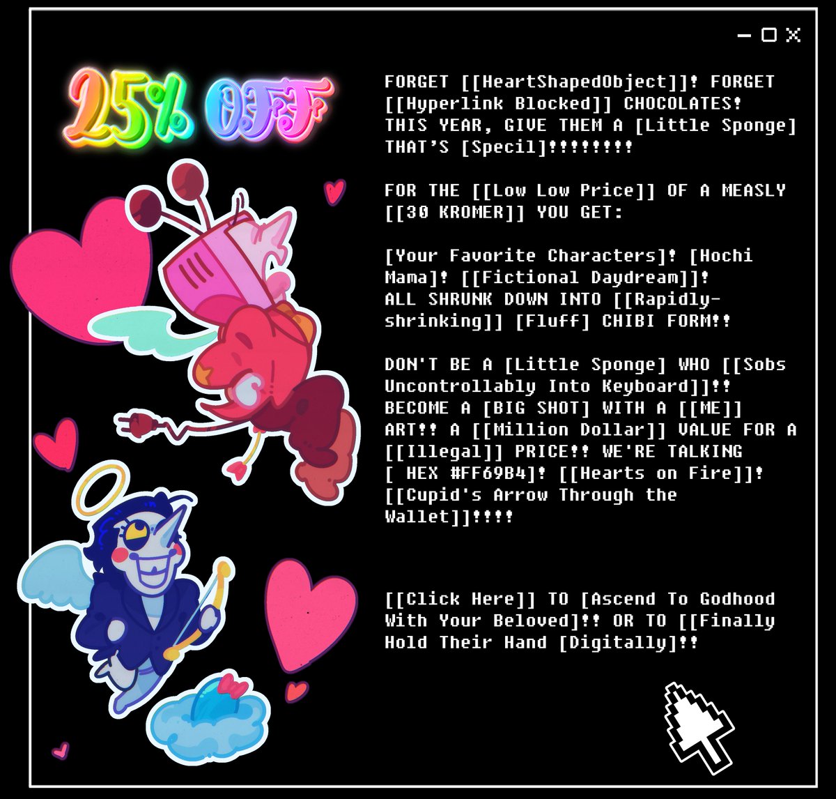 🩷Valentine's special for couple/ship chibis! :)🩷 
more info below!