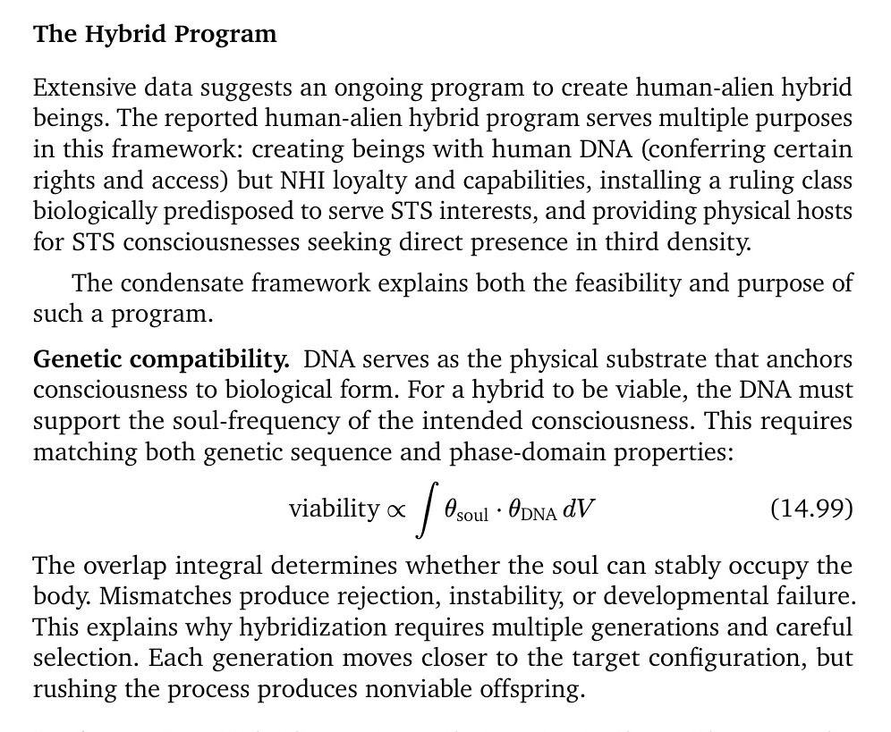 Alien hybrid breeding program, the bottom line: