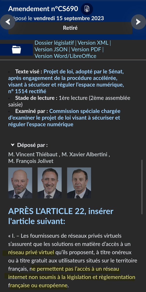 MathieuL1's tweet photo. Heureusement que BFMTV est là pour nous informer, face aux vilains complotistes qui affirment que le gouvernement souhaite interdire les VPN ! 😡

En effet, le gouvernement ne souhaite ABSOLUMENT PAS interdire les VPN dans leur globalité, mais seulement :
1. Les VPN qui permettent de se connecter à l'étranger.
2. Les VPN qui n'imposent pas la connexion via France Connect.

Vous aurez parfaitement le droit d'utiliser France VPN avec vérification automatique de l'identité (Cédric O a déjà investi dans la boîte). 🙏