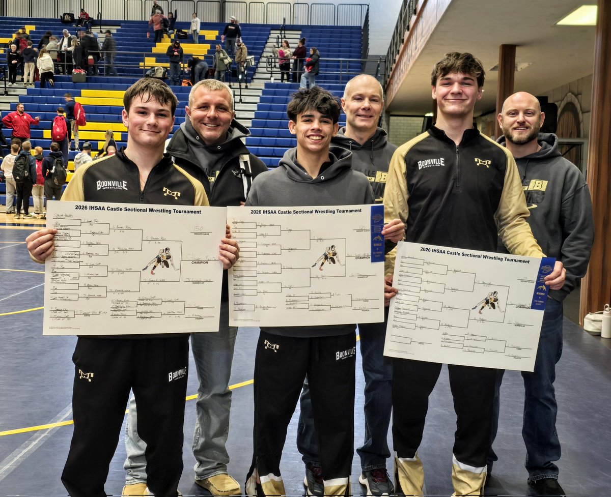 Three 2026 Sectional Champs
120lb Jace Forgy
150lb Spencer Howard
190lb Sam Howard