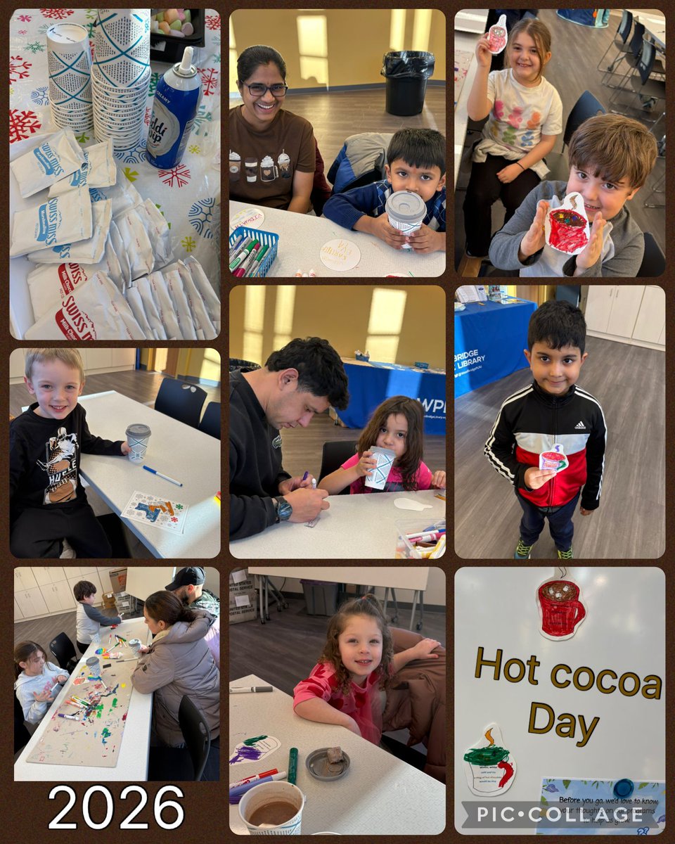 Winter, winter, cold &amp; ice a mug of hot cocoa would be nice! Did you know that today is National Hot Chocolate Day? Do you make it with milk 🥛 or 💧? Visit our calendar for all our FREE programs.